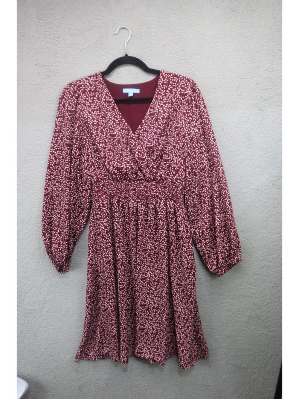 Draper James RSVP Long Balloon Sleeve Floral Babydoll Dress-Medium-BOHO